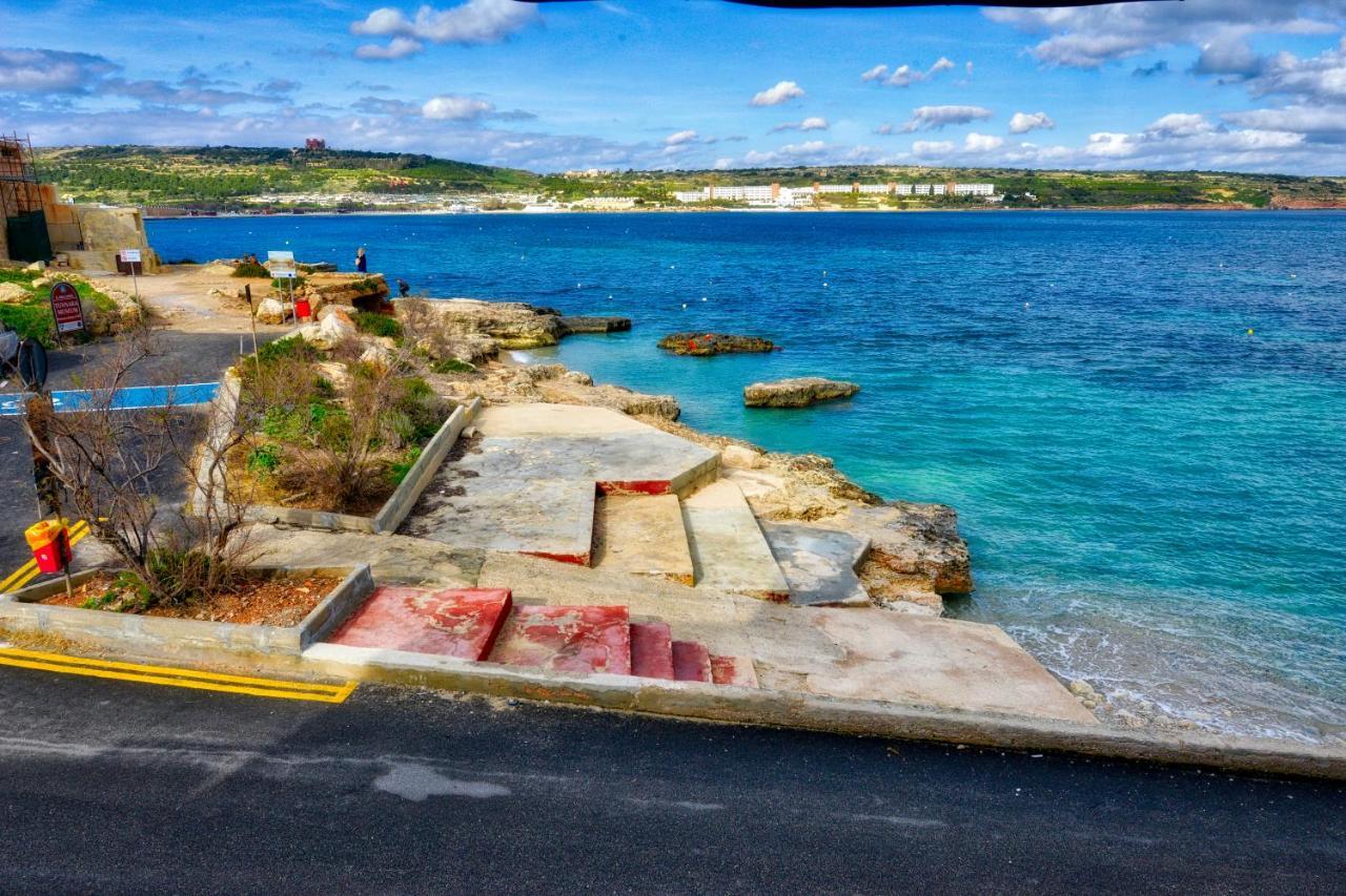 Beachfront With Seaviews Apartment No56 Award Winner Unbeatable Location For Closeness To The Sea Ideal For Guests Looking For Winter Spring And Autumn Breaks In Sunny Malta Also Ideal For Coastal Hikers Mellieħa Eksteriør bilde